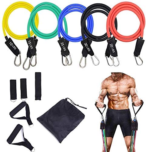 STARISE Resistance Bands Set 5 Piece Exercise Bands Portable