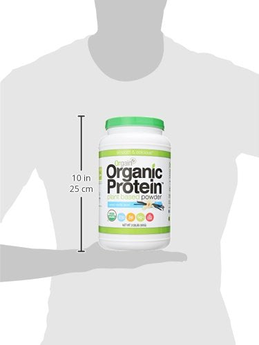 Orgain, Organic Protein Powder, Plant-Based, Vanilla Bean