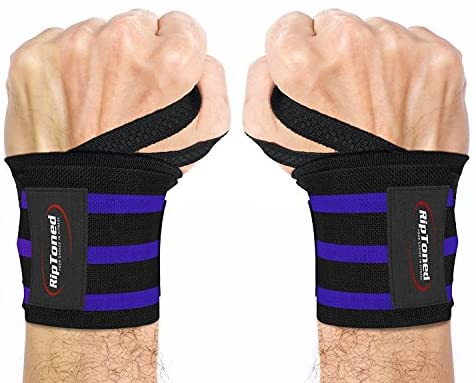 Wrist Wraps by Rip Toned, 18” Weightlifting Wrist Wraps for Men & Women -  Wrist Support Wraps for Weight Lifting, Strength Training, Powerlifting 