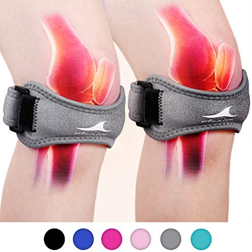 Achiou 2 Pack Patellar Tendon Support Strap, Knee Pain Relief with